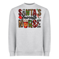 Heather Grey santa's favorite nurse Heavyweight Sweatshirt - Jasminsmagicworld