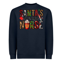 Navy santa's favorite nurse Heavyweight Sweatshirt - Jasminsmagicworld