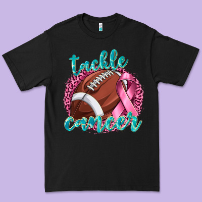 Tackle Cancer Football Premium Tee Designed By Texasbilliewilder