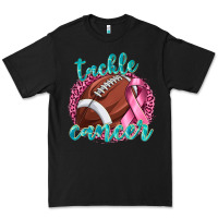 Black Tackle Cancer Football Premium Tee - texasbilliewilder