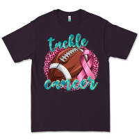Plum Tackle Cancer Football Premium Tee - texasbilliewilder