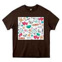 Chocolate Brown nurse Heavy Core Tee - Zillion Design Studio