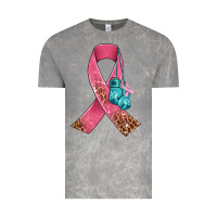 Cloud Rock cancer ribbon and boxing gloves Vintage Tee - AdoDesignShop
