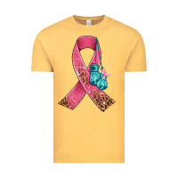 Vintage Mustard cancer ribbon and boxing gloves Vintage Tee - AdoDesignShop