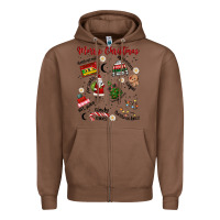 Chestnut Merry Christmas Zipper Hoodie - MaliasSmallBusiness