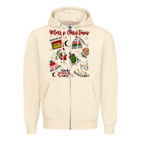 Sandshell Merry Christmas Zipper Hoodie - MaliasSmallBusiness