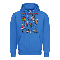 True Royal Merry Christmas Zipper Hoodie - MaliasSmallBusiness