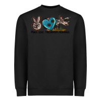 Black peace love triceratops horridus Heavyweight Sweatshirt - LillyAllenDesigns
