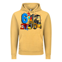 Vintage Mustard forklift birthday six Vintage Hoodie - Artiststas