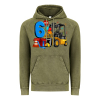 Vintage Olive forklift birthday six Vintage Hoodie - Artiststas