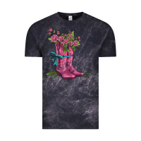 Cloud Black valentines day western boots and roses Vintage Tee - AdoDesignShop