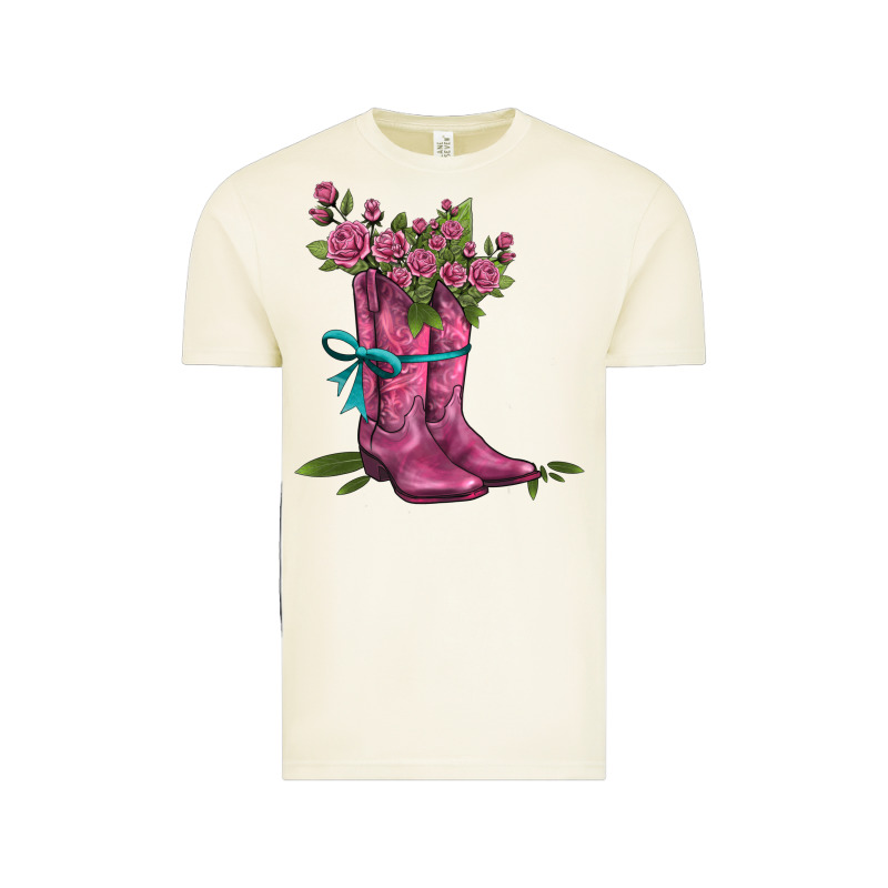 Valentines Day Western Boots And Roses Vintage Tee by AdoDesignShop | Teevron