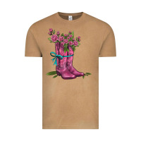 Vintage Camel valentines day western boots and roses Vintage Tee - AdoDesignShop