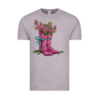 Vintage Zinc valentines day western boots and roses Vintage Tee - AdoDesignShop