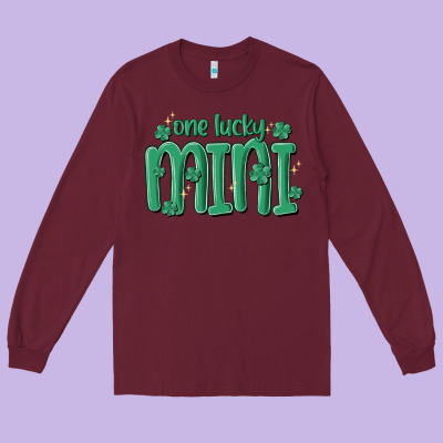 One Lucky Mini Long Sleeve Tee Designed By Maliassmallbusiness