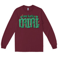 Burgundy one lucky mini Long Sleeve Tee - MaliasSmallBusiness