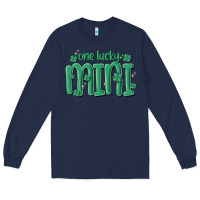 Navy one lucky mini Long Sleeve Tee - MaliasSmallBusiness