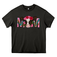 Asphalt mom with cow mothers day Heavy Core Tee - texasbilliewilder
