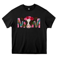 Black mom with cow mothers day Heavy Core Tee - texasbilliewilder