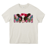 Cream mom with cow mothers day Heavy Core Tee - texasbilliewilder