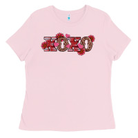 Bubblegum Pink valentine's day xoxo sunflower heart Ladies Tee - RanaPortraitStore