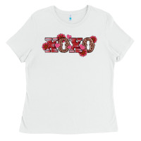 White valentine's day xoxo sunflower heart Ladies Tee - RanaPortraitStore