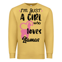 Antique Gold Just A Girl Who Loves Llamas I Love Llamas Premium Sweatshirt - Bettercallsaul