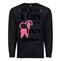 Black Just A Girl Who Loves Llamas I Love Llamas Premium Sweatshirt - Bettercallsaul