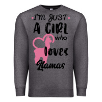 Charcoal Heather Just A Girl Who Loves Llamas I Love Llamas Premium Sweatshirt - Bettercallsaul