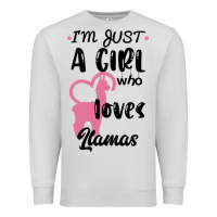 Dove Grey Just A Girl Who Loves Llamas I Love Llamas Premium Sweatshirt - Bettercallsaul