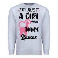 Heather Grey Just A Girl Who Loves Llamas I Love Llamas Premium Sweatshirt - Bettercallsaul