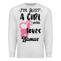 Oatmeal Heather Just A Girl Who Loves Llamas I Love Llamas Premium Sweatshirt - Bettercallsaul