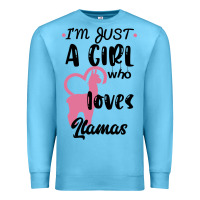 Ocean Blue Just A Girl Who Loves Llamas I Love Llamas Premium Sweatshirt - Bettercallsaul