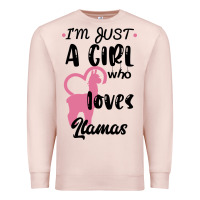 Pale Pink Just A Girl Who Loves Llamas I Love Llamas Premium Sweatshirt - Bettercallsaul