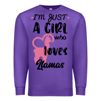 Purple Just A Girl Who Loves Llamas I Love Llamas Premium Sweatshirt - Bettercallsaul