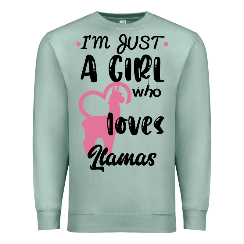 Just A Girl Who Loves Llamas I Love Llamas Premium Sweatshirt by Bettercallsaul | Teevron