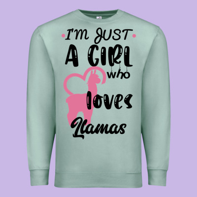 Just A Girl Who Loves Llamas I Love Llamas Premium Sweatshirt Designed By Bettercallsaul