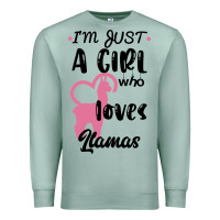 Seafoam Just A Girl Who Loves Llamas I Love Llamas Premium Sweatshirt - Bettercallsaul