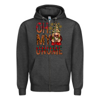 Charcoal Heather Oh my gnome Zipper Hoodie - NancyCooperArtShop