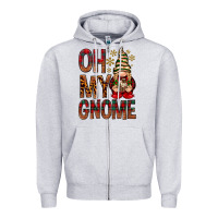 Heather Grey Oh my gnome Zipper Hoodie - NancyCooperArtShop