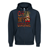 Navy Oh my gnome Zipper Hoodie - NancyCooperArtShop