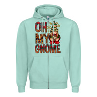 Seafoam Oh my gnome Zipper Hoodie - NancyCooperArtShop