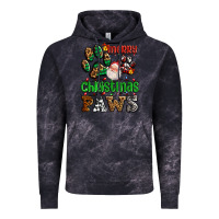 Cloud Black merry christmas paws with santa Vintage Hoodie - AdoDesignShop
