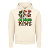 Vintage Artic merry christmas paws with santa Vintage Hoodie - AdoDesignShop