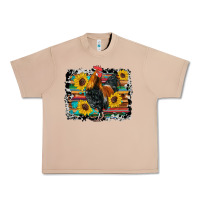 Burro western rooster coop animals sunflowers cowhide serape wooden Urban Heavy Tee - Artiststas
