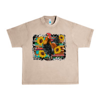 French Oak western rooster coop animals sunflowers cowhide serape wooden Urban Heavy Tee - Artiststas