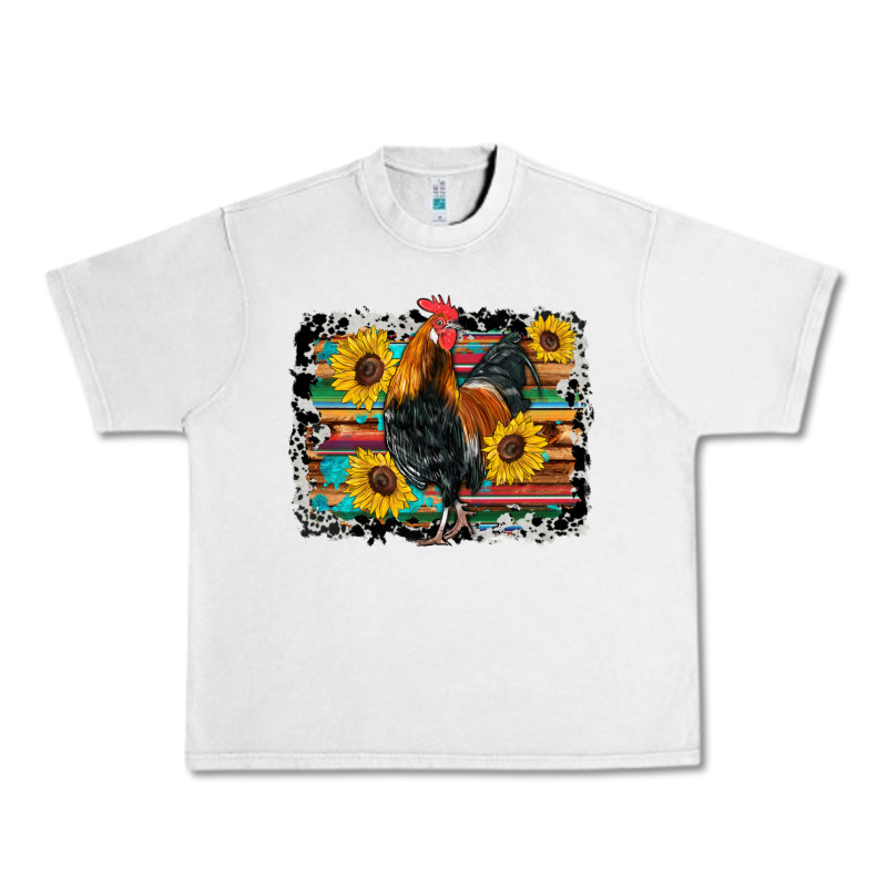 Western Rooster Coop Animals Sunflowers Cowhide Serape Wooden Urban Heavy Tee by Artiststas | Teevron