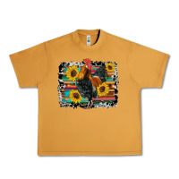 Peanut Butter western rooster coop animals sunflowers cowhide serape wooden Urban Heavy Tee - Artiststas