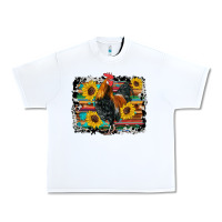 White western rooster coop animals sunflowers cowhide serape wooden Urban Heavy Tee - Artiststas