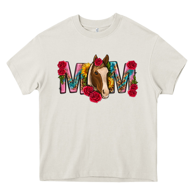 Mom With Horse Mothers Day Heavy Core Tee by texasbilliewilder | Teevron